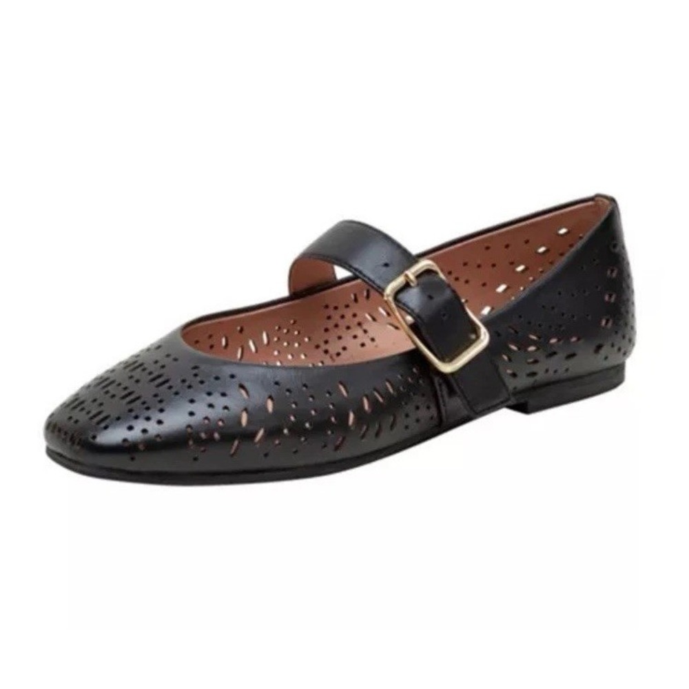 Linea Paolo Miller Laser Cut Leather Mary Jane Flats Size 10 NEW